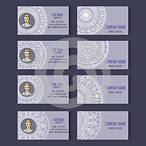 Set of vector templates for corporate style