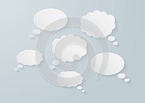 Set of vector thought bubbles