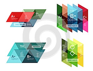 Set of vector triangle geometric infographic