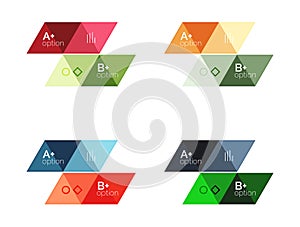 Set of vector triangle geometric infographic