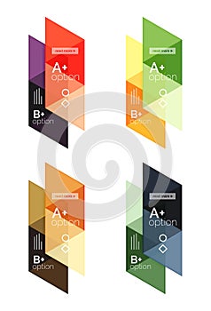 Set of vector triangle geometric infographic