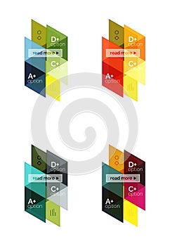 Set of vector triangle geometric infographic
