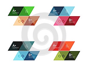 Set of vector triangle geometric infographic