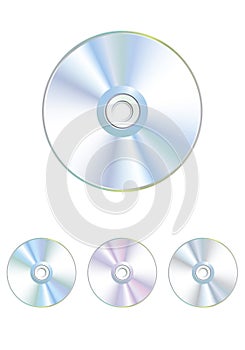 Set vector varicoloured CD, DVD disk