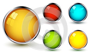 Set of vector web buttons