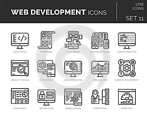 Set of vector web development icons