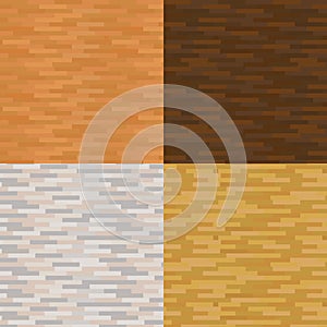 Set of vector wood texture backgrounds, four colors