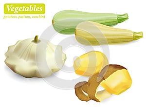 Set of vegetables