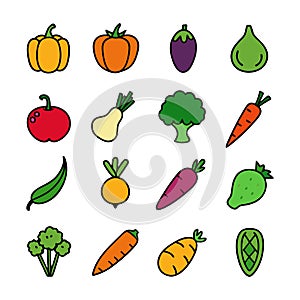 a set of vegetablevector illustration