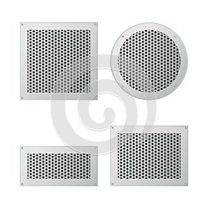 Set of ventilation grilles.
