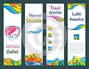 Set of vertical banners, vector illustration