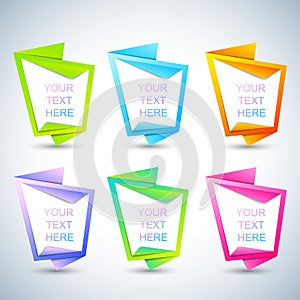 Set of vertical banners for your text . Vector Illustration