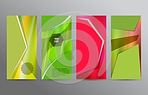 Set of vertical web banner layout background04