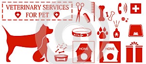 Set veterinary services objects
