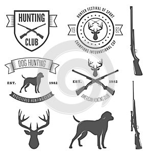 Set of vintage badge, emblem or logotype elements