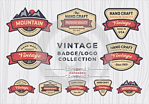 Set of vintage badge/logo design, retro badge design for logo