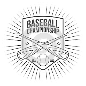 Set of vintage baseball labels and badges. Vector