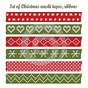 Set of vintage christmas washi tapes,