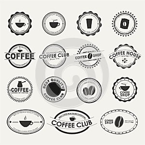 Set of vintage coffee logos