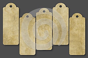 Set of vintage colorful gift tags