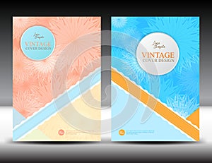 Set Vintage Cover design template vector illustration