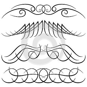 Set of vintage decorative curls, swirls, monograms and calligraphic borders