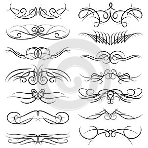 Set of vintage decorative curls, swirls, monograms and calligraphic borders.