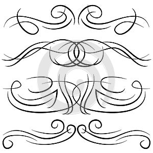 Set of vintage decorative curls, swirls, monograms and calligraphic borders