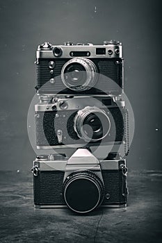 Set of Vintage Film Cameras