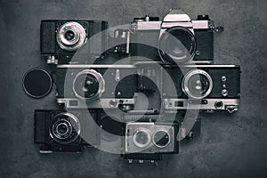 Set of Vintage Film Cameras