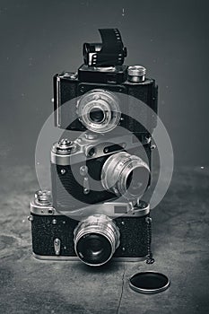 Set of Vintage Film Cameras