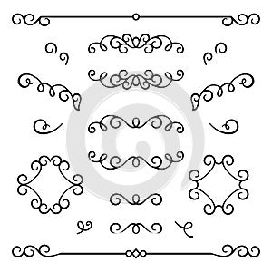 Set of vintage flourishes and scroll embellishment