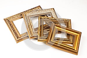 Set of vintage frame, isolated on white background