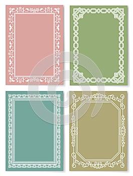 Set of Vintage Frames Decorative Border Corners