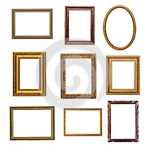 Set of vintage frames in retro style