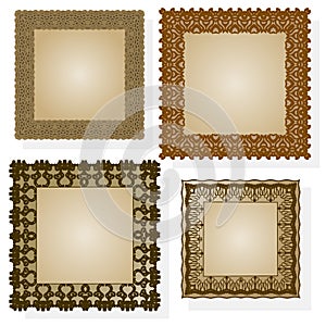 Set of vintage frames.Vector. EPS 10