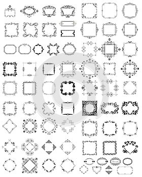Set of vintage frames and vignette