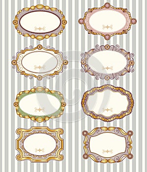 Set of vintage labels