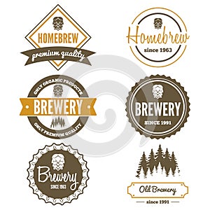 Set of vintage logo, badge, emblem or logotype