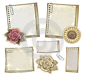 Set of vintage notepaper