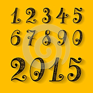 Set of Vintage Numbers