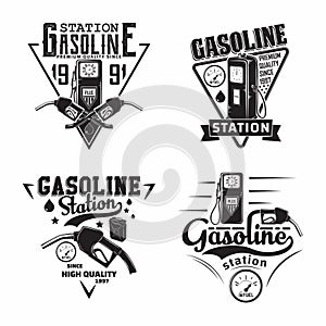 Set of Vintage Petrol station emblems design