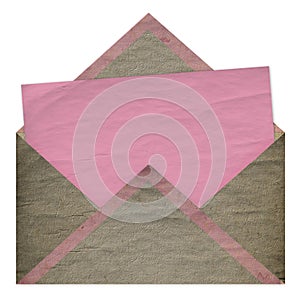 Set of vintage pink paper for congratulation