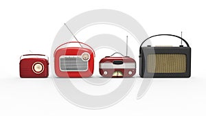 Set of vintage radios photo