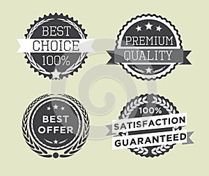 Set of vintage retro premium quality badges and labels