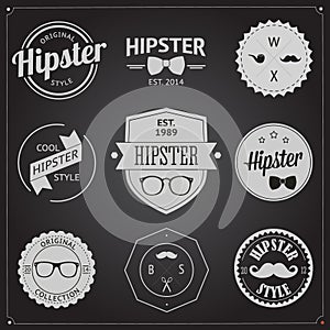 Set of vintage styled design hipster icons. Vector