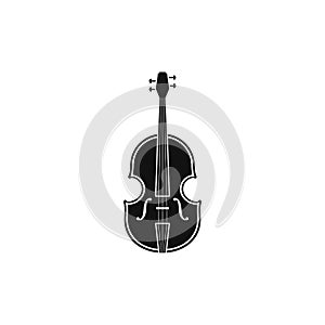 Set of violin logo instrumental icon illustration