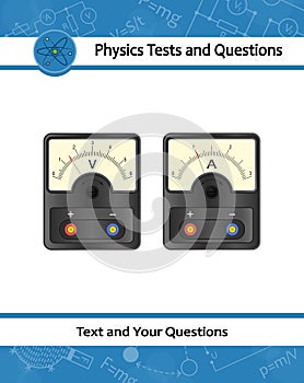 Set of voltmeter and ammeter. Voltmeter is physical device for measuring the voltage in an electrical circuit. Appliances