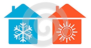 Set warm and cold in home icon