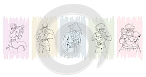 Set of warrior design